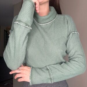 Olive Long Sleeve Crop